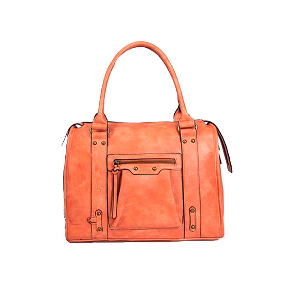 Bolso de Hombro Grande con Bolsillos Exteriores