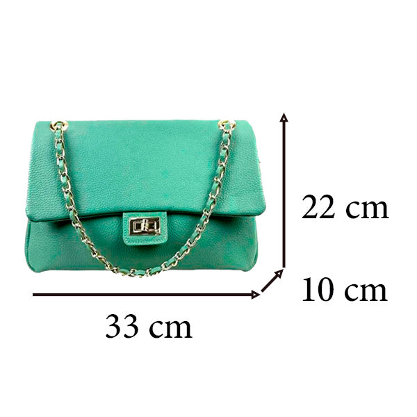 Bolso de Hombro Piel Italiana Grande y Elegante