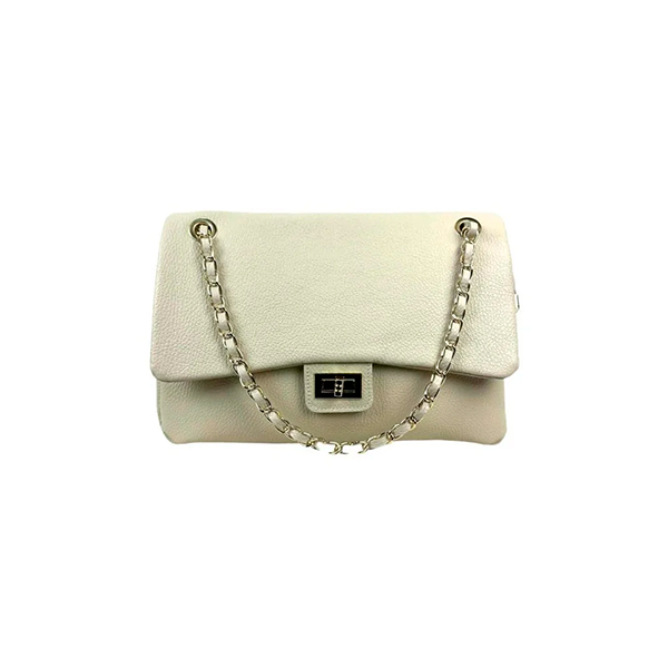 Bolso de Hombro Piel Italiana Grande y Elegante