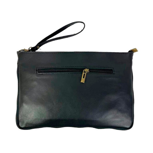 Bolso de Mano Boho de Piel con Pelo Natural