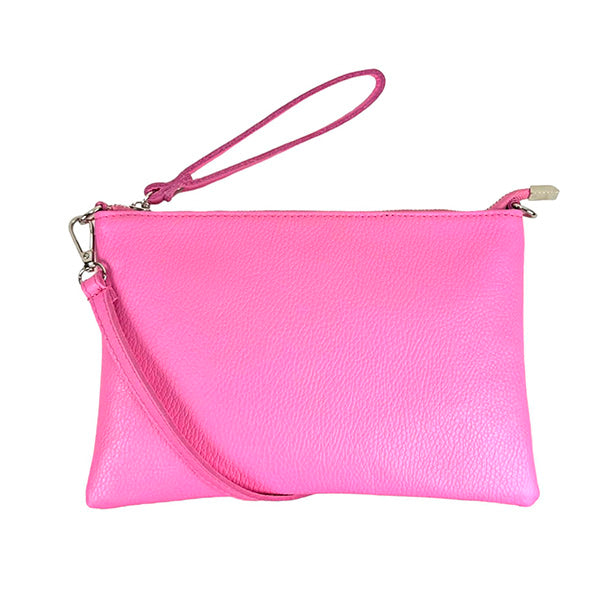 Bolso de Mano Clutch de Piel con Bandolera