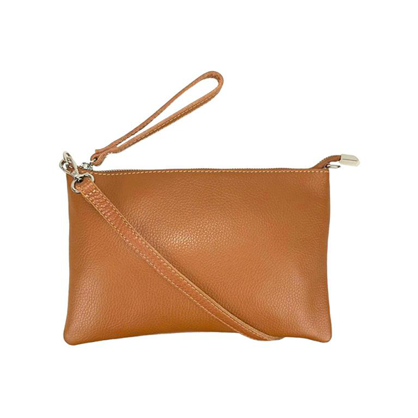 Bolso de Mano Clutch de Piel con Bandolera