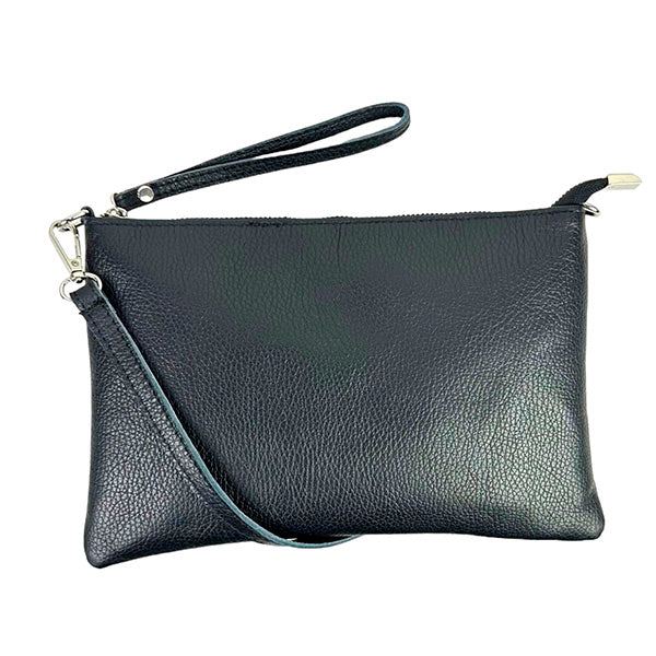 Bolso de Mano Clutch de Piel con Bandolera