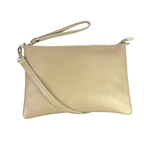 Bolso de Mano Clutch de Piel con Bandolera