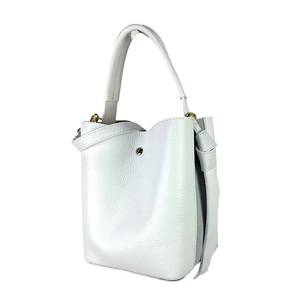 Bolso de Mano de Cuero Bucket con Bolso Interior para Mujer