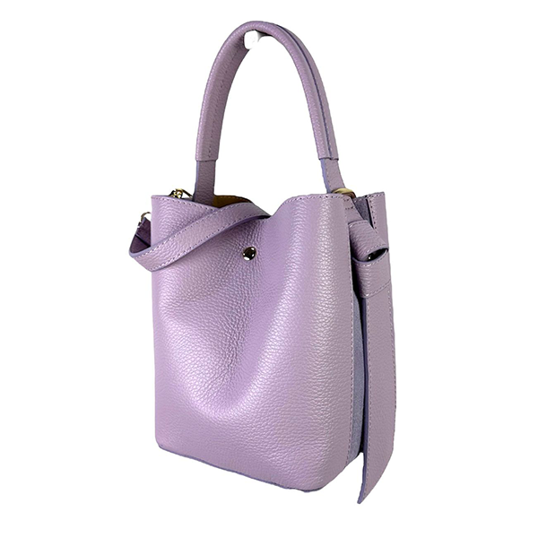 Bolso de Mano de Cuero Bucket con Bolso Interior para Mujer
