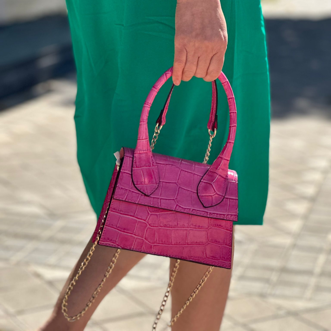 Bolso de Mano de Piel Pequeño Elegante