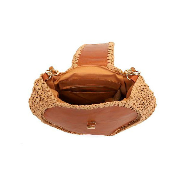 Bolso de Mano Grande de Papel con Asa de Bambú