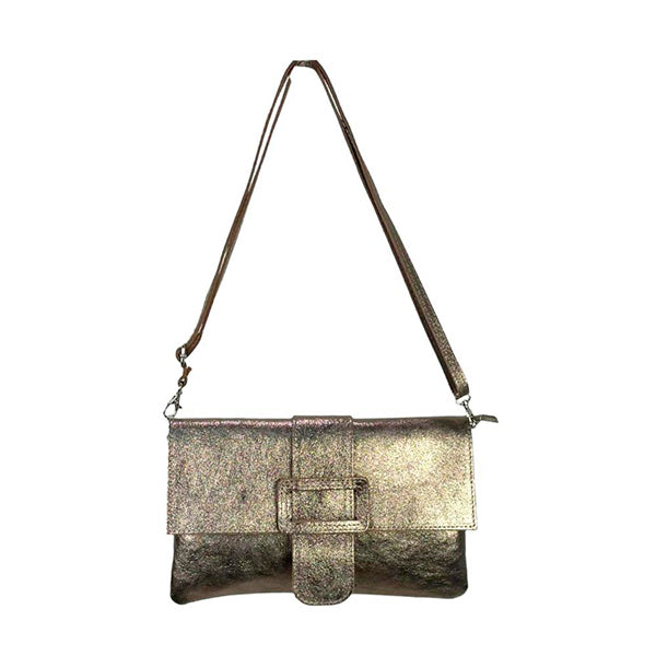 Bolso de Mano Grande de Piel con Bandolera y Hebilla Decorativa