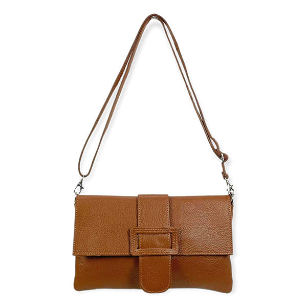 Bolso de Mano Grande de Piel con Bandolera y Hebilla Decorativa