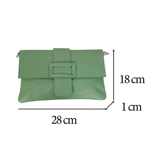 Bolso de Mano Grande de Piel con Bandolera y Hebilla Decorativa