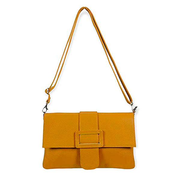 Bolso de Mano Grande de Piel con Bandolera y Hebilla Decorativa