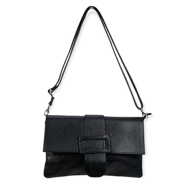 Bolso de Mano Grande de Piel con Bandolera y Hebilla Decorativa