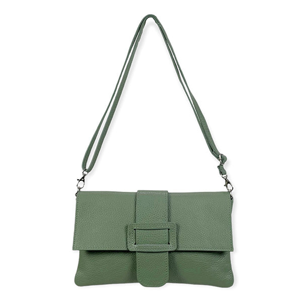 Bolso de Mano Grande de Piel con Bandolera y Hebilla Decorativa