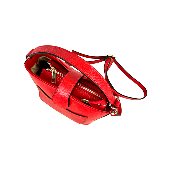 Bolso de Mano Piel con Bolsillo Delantero