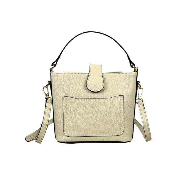 Bolso de Mano Piel con Bolsillo Delantero