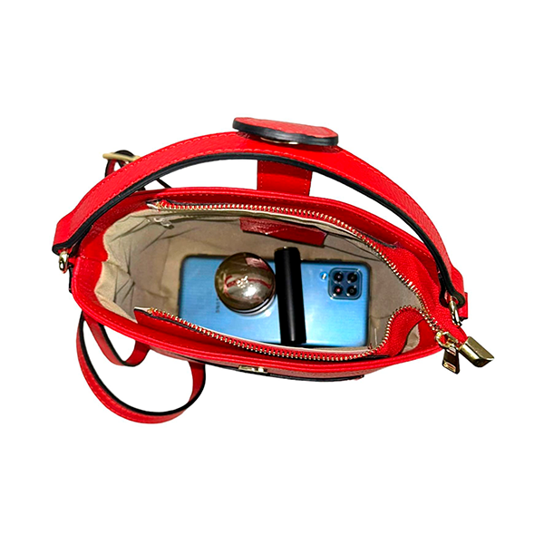 Bolso de Mano Piel con Bolsillo Delantero