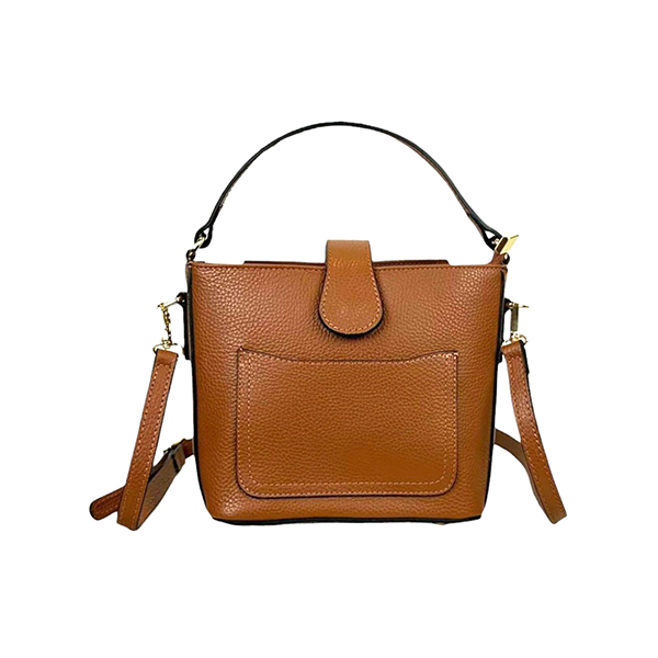 Bolso de Mano Piel con Bolsillo Delantero