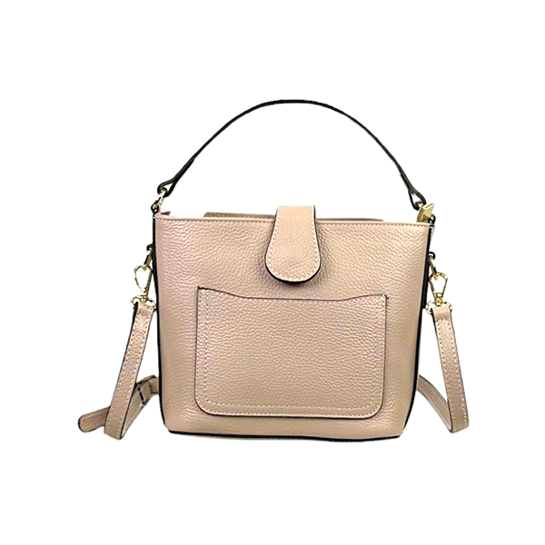 Bolso de Mano Piel con Bolsillo Delantero