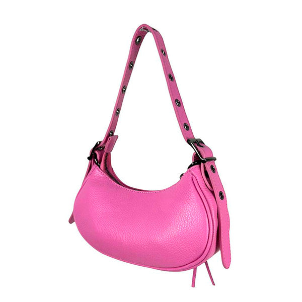 Bolso de Hombro Piel Pequeño con Tachuelas