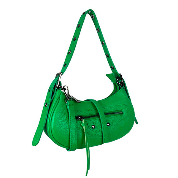 Bolso de Hombro Piel Pequeño con Tachuelas