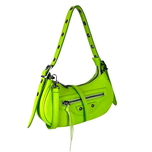 Bolso de Hombro Piel Pequeño con Tachuelas