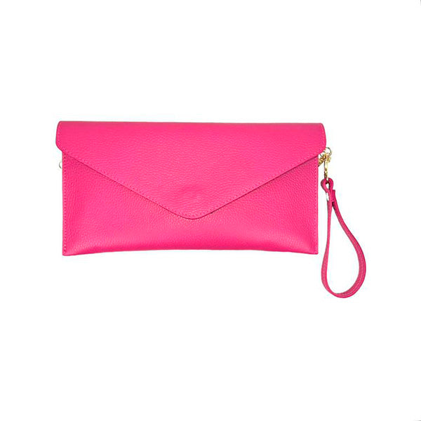 Bolso de Mano Piel Tipo Sobre con Cadena Dorada