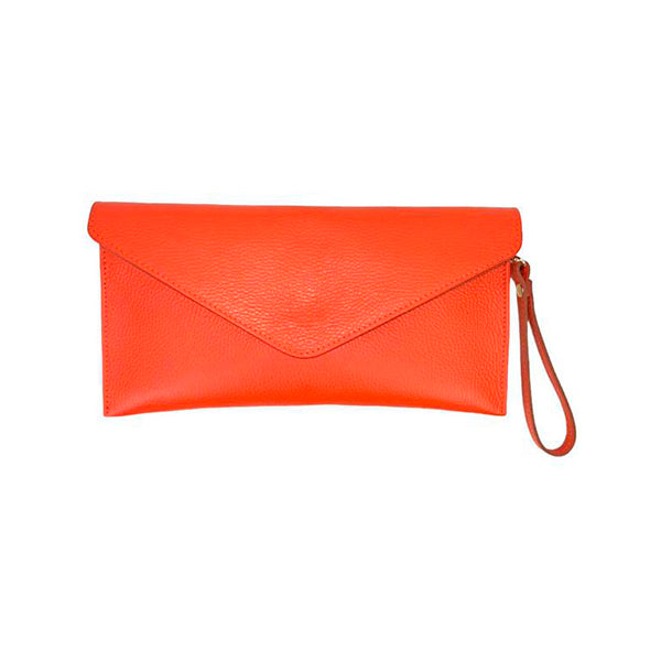 Bolso de Mano Piel Tipo Sobre con Cadena Dorada