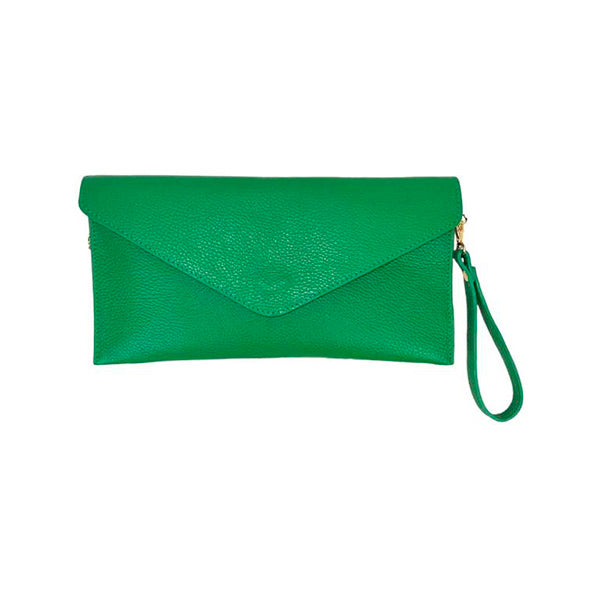 Bolso de Mano Piel Tipo Sobre con Cadena Dorada