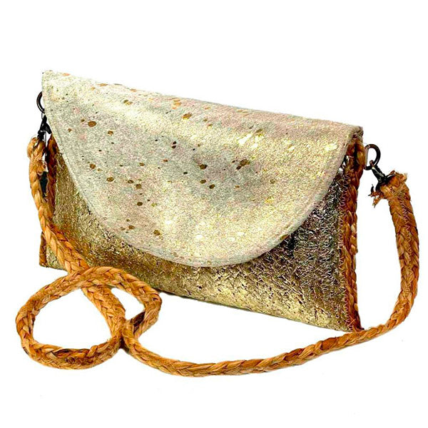 Bolso de Mano Rafia y Piel Estilo Boho Grande
