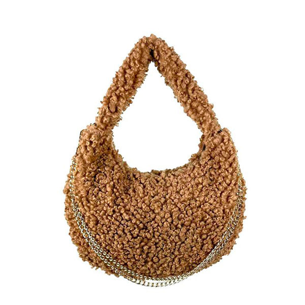 Bolso Borreguito de Hombro con Cadena