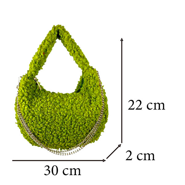 Bolso Borreguito de Hombro con Cadena