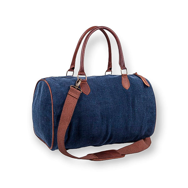 Bolso de Viaje Unisex de Lino y Piel