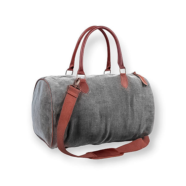 Bolso de Viaje Unisex de Lino y Piel