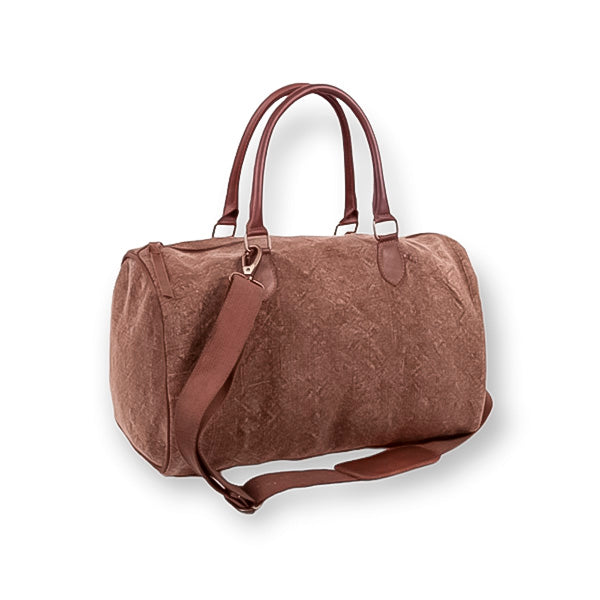 Bolso de Viaje Unisex de Lino y Piel