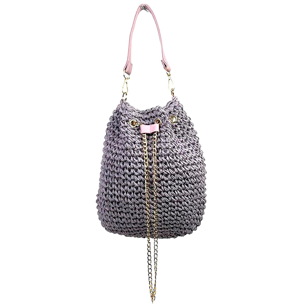 Bolso de Hombro de Papel Estilo Bucket