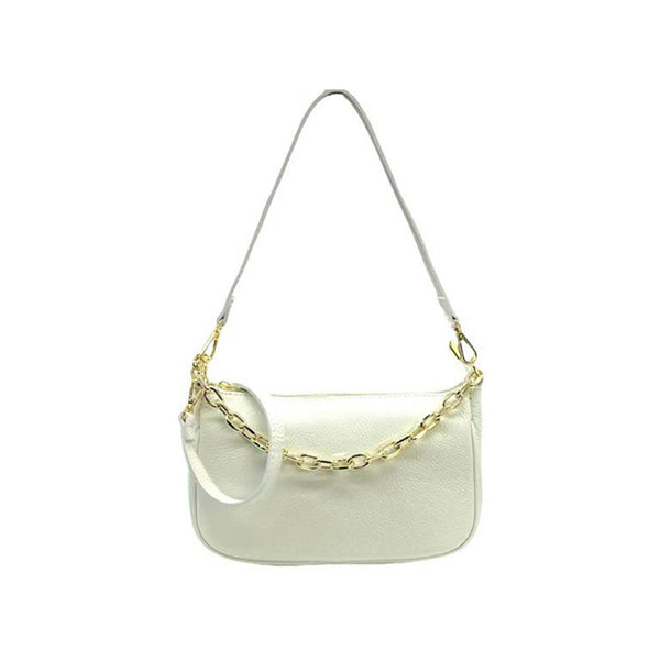 Bolso de Hombro de Piel Pequeño con Asa de Mano Elegante