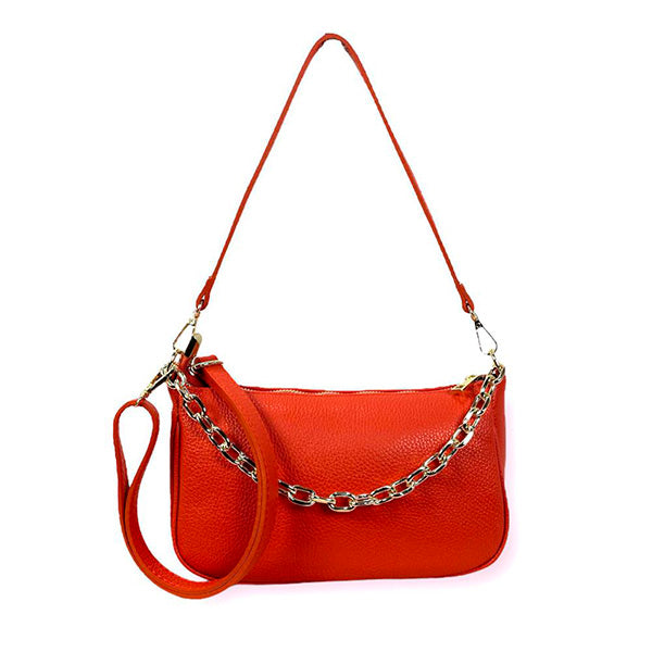 Bolso de Hombro de Piel Pequeño con Asa de Mano Elegante