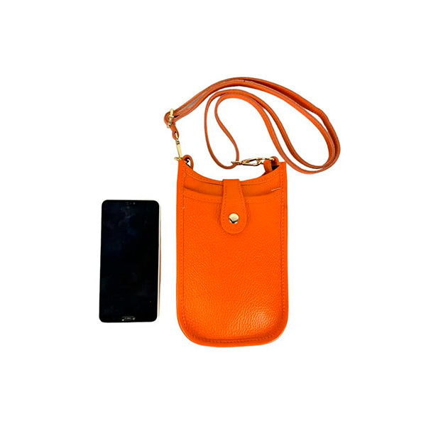 Bolso Portamóvil Piel Grande con Cierre de Botón
