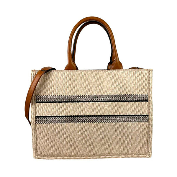 Bolso Shopper Grande con Raya Horizontal