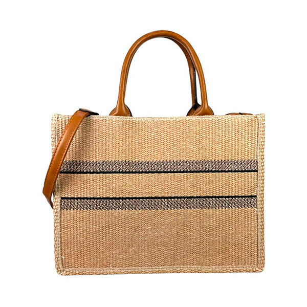 Bolso Shopper Grande con Raya Horizontal
