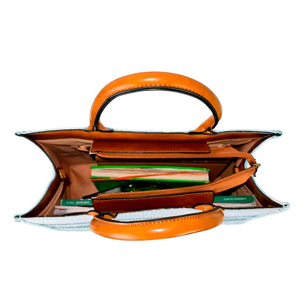 Bolso Shopper Grande con Raya Horizontal