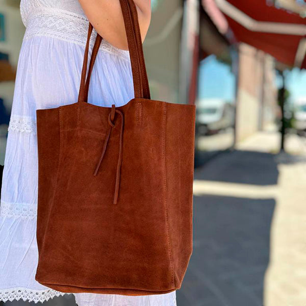 Bolso Shopper Piel de Serraje Italiano