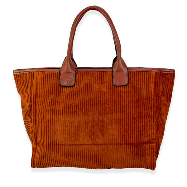 Bolso Tote de Pana Grande con Asas Reforzadas