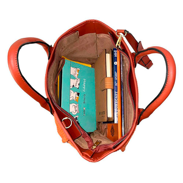 Bolso Tote de Pana Grande con Asas Reforzadas