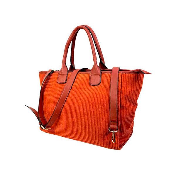 Bolso Tote de Pana Grande con Asas Reforzadas