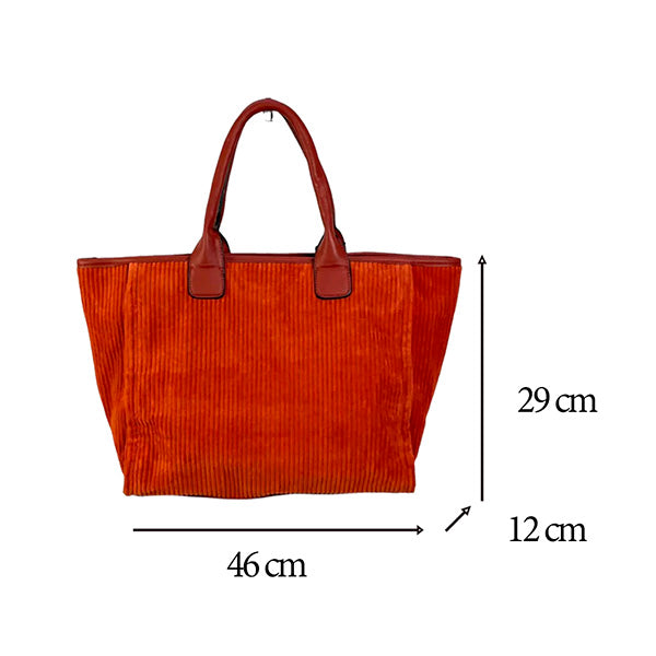 Bolso Tote de Pana Grande con Asas Reforzadas