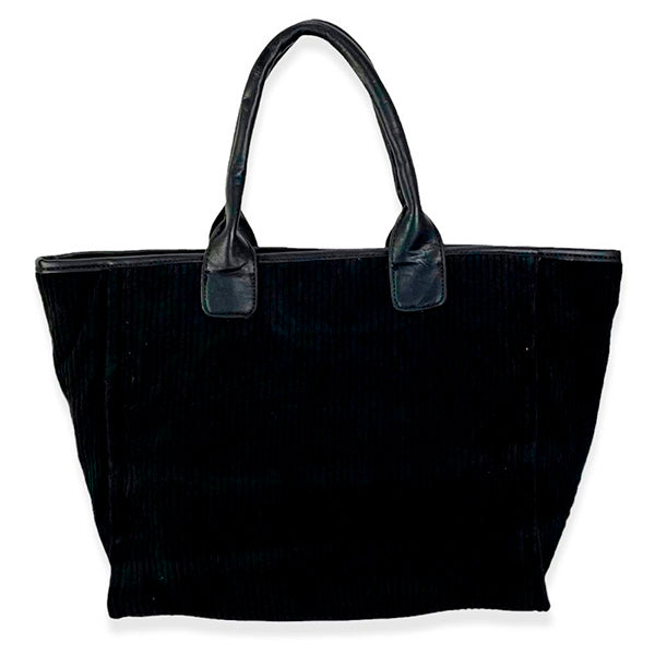 Bolso Tote de Pana Grande con Asas Reforzadas