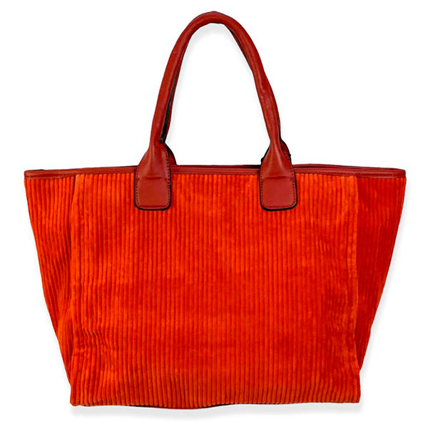 Bolso Tote de Pana Grande con Asas Reforzadas