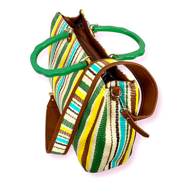 Bolso Tote Estampado de Rayas para la Playa